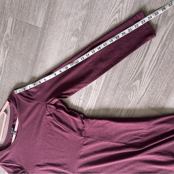 Toad & Co Burgundy Long Sleeve Jersey Knit Dress Medium - Picture 11 of 11